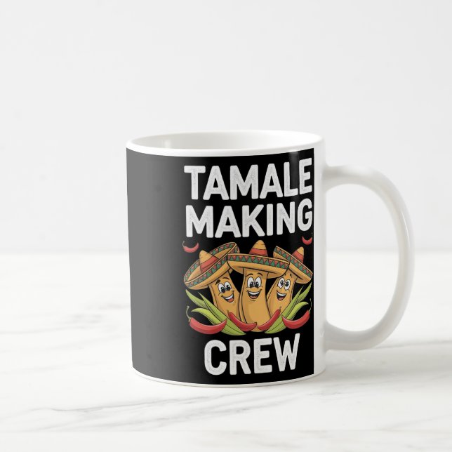 Tamale Skapar Crew Funny Mexikansk julpajamas Kaffemugg (Höger)