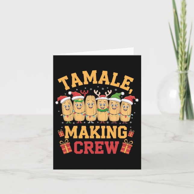 Tamale Skapar Crew Funny Mexikansk julpajamas Kort (Framsida)