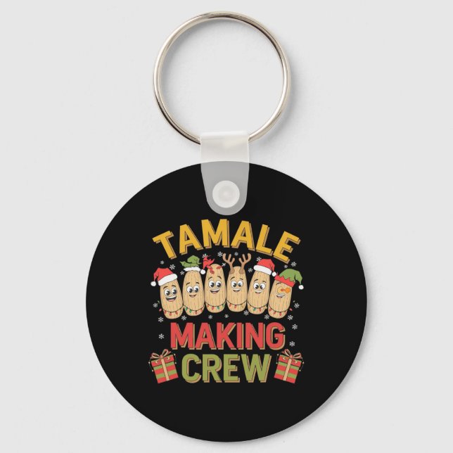 Tamale Skapar Crew Funny Mexikansk julpajamas Nyckelring (Framsida)