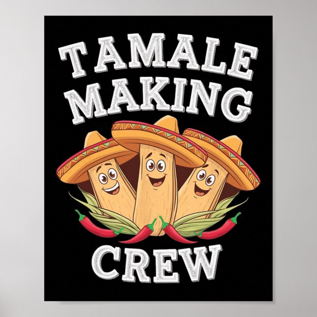 Tamale Skapar Crew Funny Mexikansk julpajamas Poster (Framsidan)