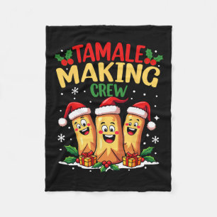 Tamale Skapar Crew Funny Mexikanskt jultomt Fleecefilt