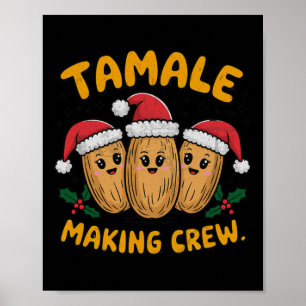 Tamale Skapar Crew jul-familjen i Party Poster