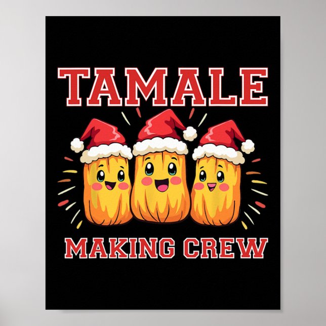 Tamale Skapar Crew jul Party Poster (Framsidan)