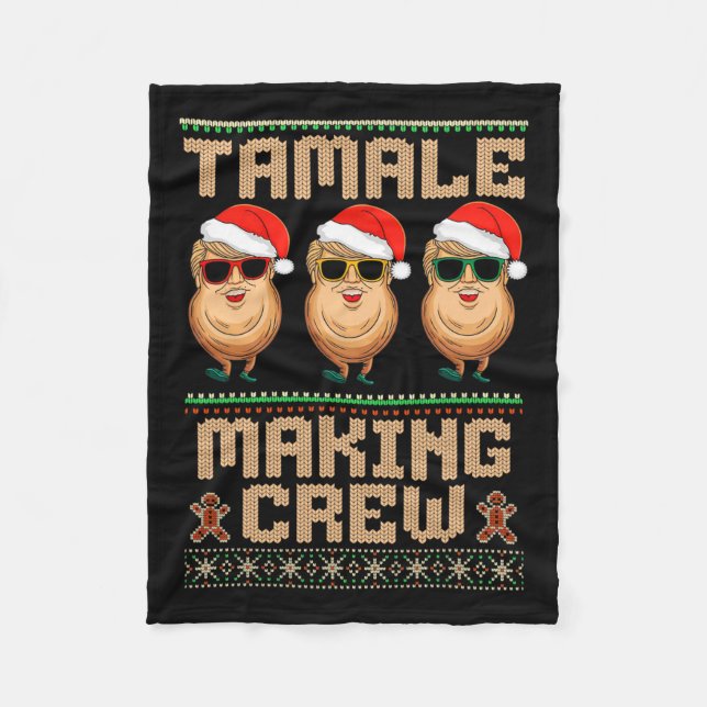 Tamale Skapar Crew Tamale Season Funny Mexican Chr Fleecefilt (Framsidan)