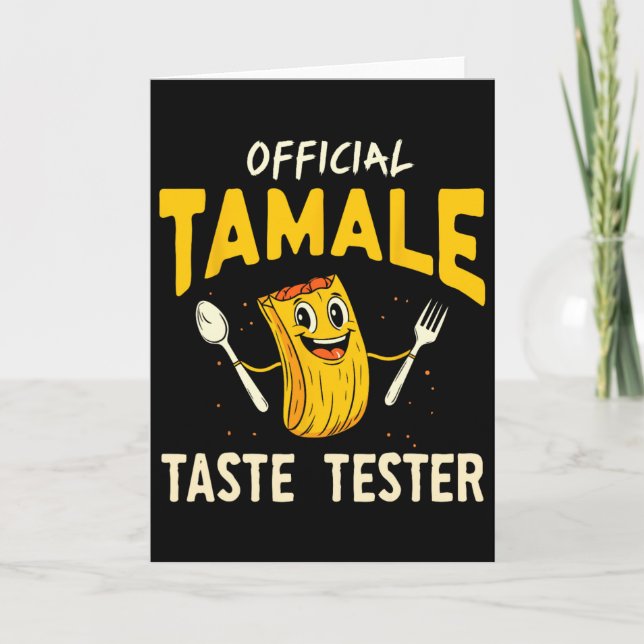 Tamale Taste Tester Funny Mexican Food Tamale Maki Kort (Framsida)