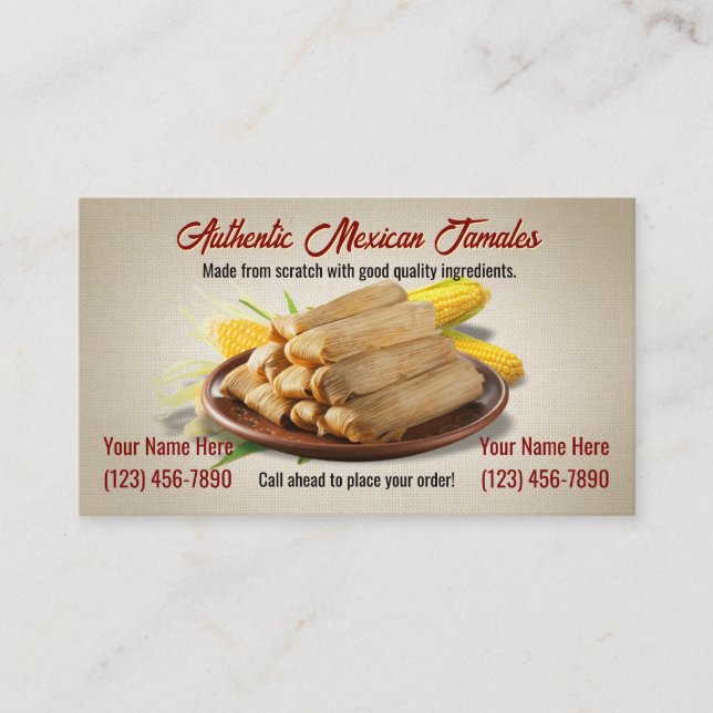 Tamales Affärskort Visitkort (Framsida)