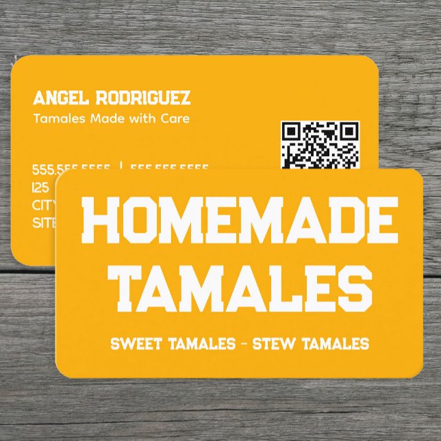 Tamales Anpassningsbar QR Visitkort (Tamales Custom QR Business Cards)