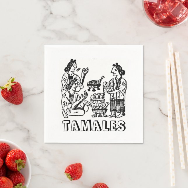 Tamales (Florentine Codex, 1600-talet) Pappersservett (Insitu)