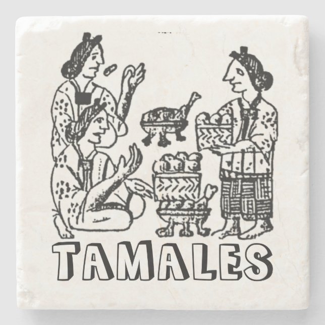 Tamales (Florentine Codex, 1600-talet) Stenunderlägg (Framsidan)