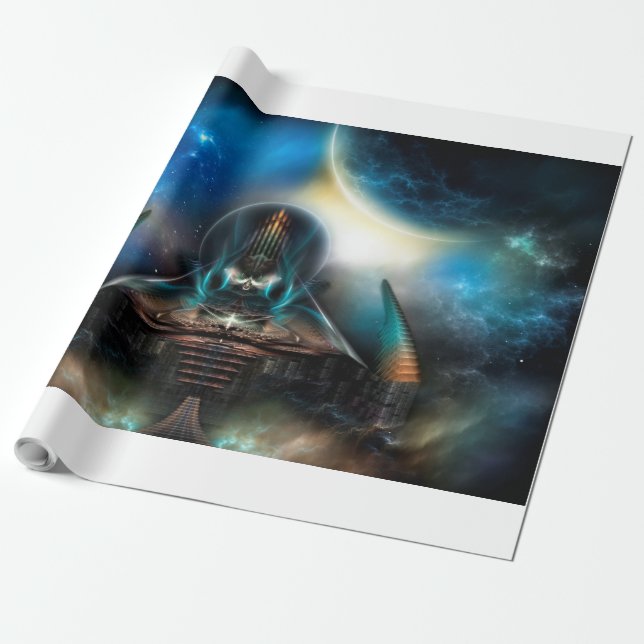 Tamalin 5 Science fiction Fractal Artwork Presentpapper (Utrullad)
