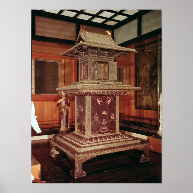 Tamamushi shrine från Horyu Ji Temple Poster (Framsidan)