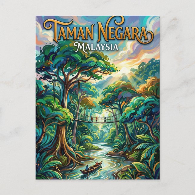 Taman Negara Malaysia Vykort (Framsida)