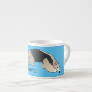 Tamandua-tecknad Espressomugg