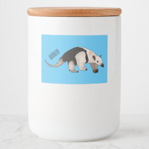 Tamandua-tecknad Mat Etiketter
