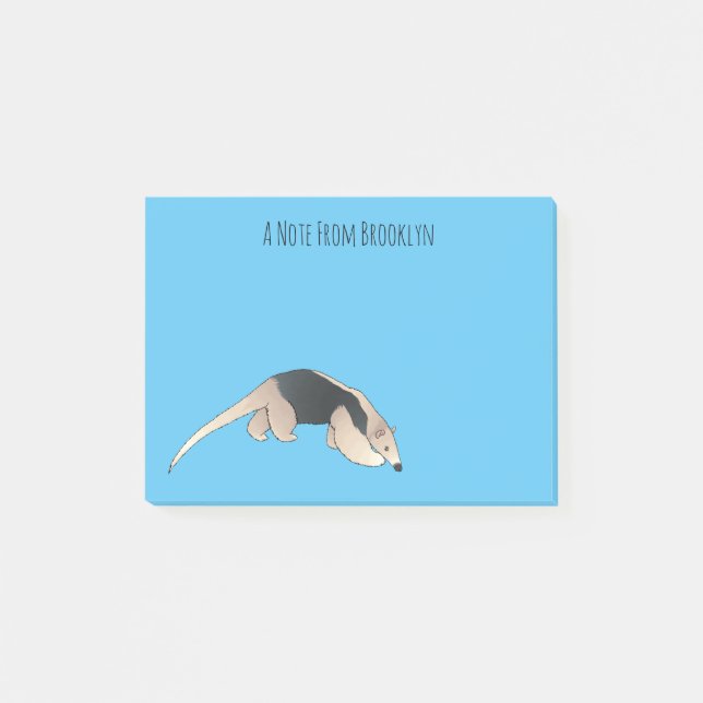 Tamandua-tecknad Post-it Block (Framsida)