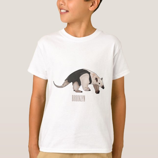 Tamandua-tecknad T Shirt (Framsida)