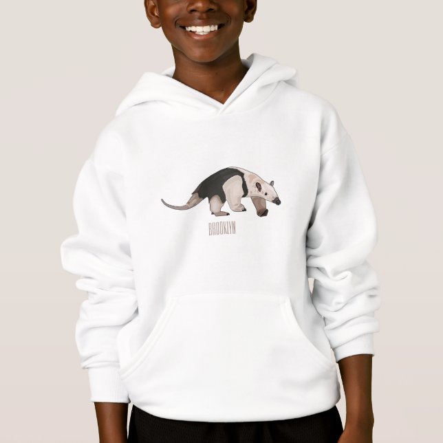 Tamandua-tecknad T Shirt (Framsida)
