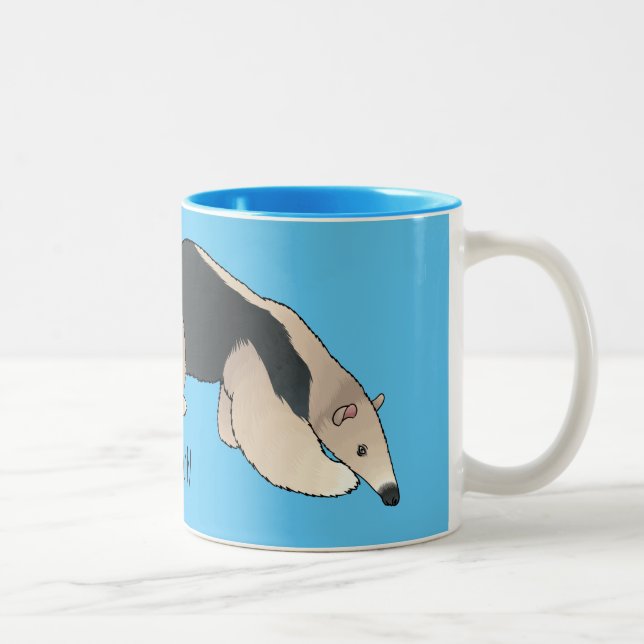 Tamandua-tecknad Två-Tonad Mugg (Höger)