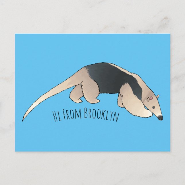 Tamandua-tecknad Vykort (Framsida)
