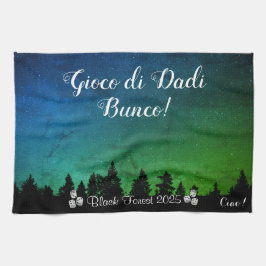 Tamara Grönt Blue Background Bunco Kitchen Towels Kökshandduk