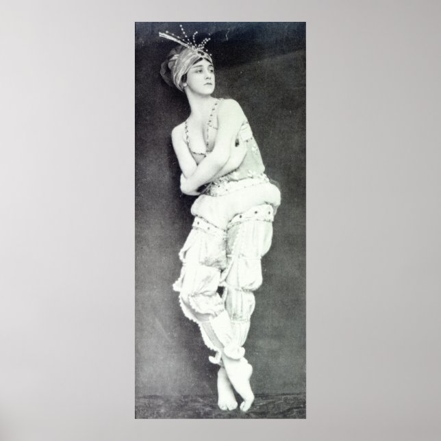 Tamara Karsavina i rollen som Zobeide Poster (Framsidan)