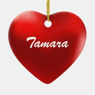 Tamara prydnadhjärta julgransprydnad keramik