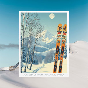 Tamarack Idaho East Moscow Mt skidort vykort