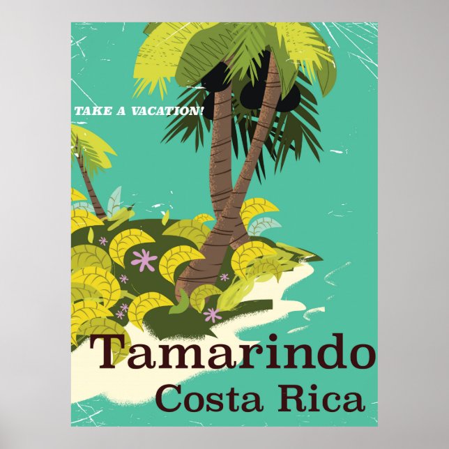 Tamarindo Costa Rica reseposter Poster (Framsidan)