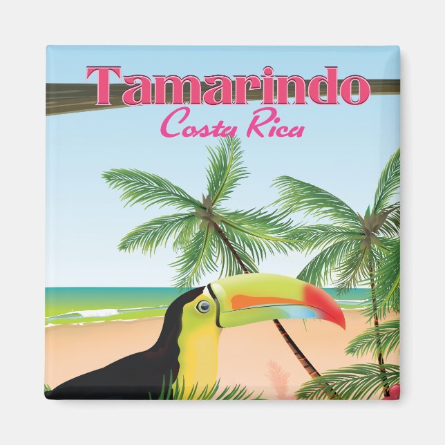 Tamarindo Costa Rica-strandens helgdag poster Magnet (Framsidan)