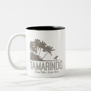 Tamarindo Costa Rica Surfare Beach Två-Tonad Mugg