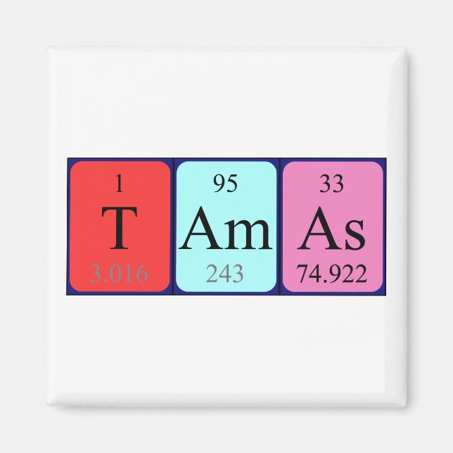 Tamás Periodisk magnet bord namn (Framsidan)