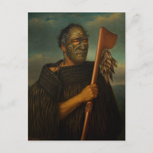 "Tamati Waka Nene" - Gottfried Lindauer Vykort (Framsida)