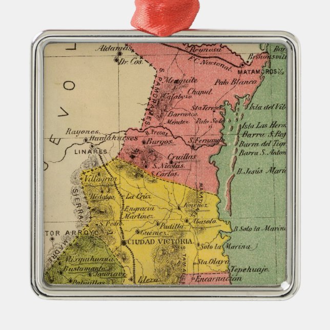 Tamaulipas Mexico Julgransprydnad Metall (Framsidan)