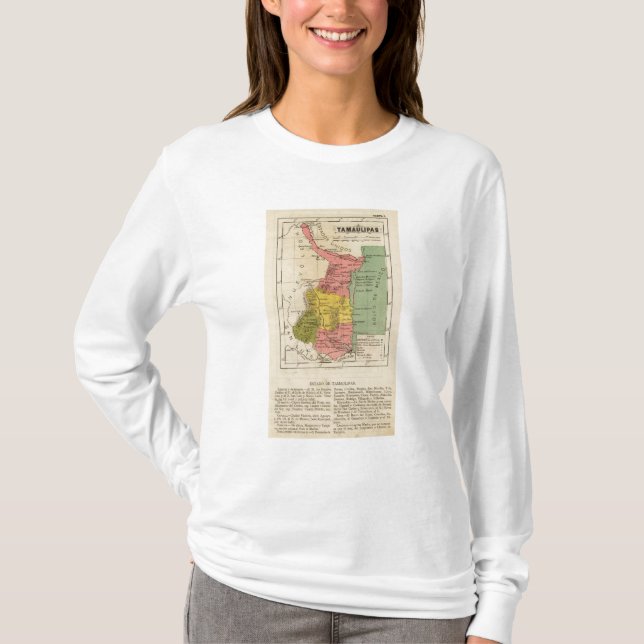 Tamaulipas Mexico Tee Shirt (Framsida)
