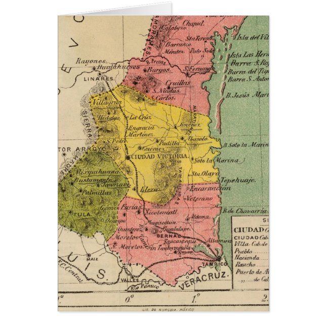 Tamaulipas, Mexiko Hälsningskort (Framsidan)