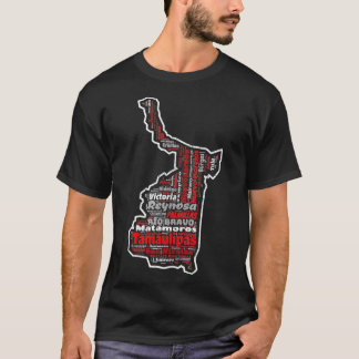 Tamaulipas Mexiko Mapa Municipios Mexikanska state T Shirt