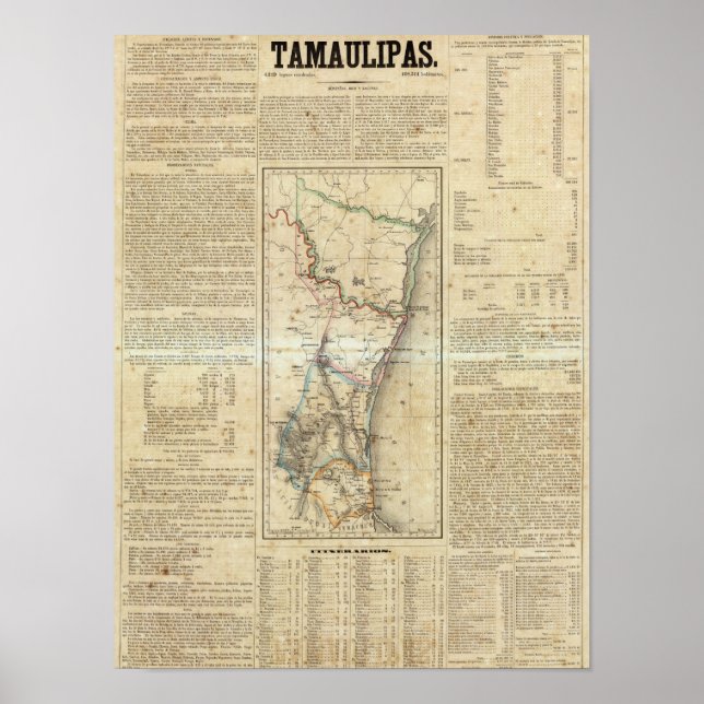 Tamaulipas, Mexiko Poster (Framsidan)