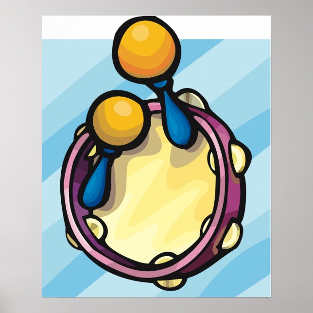 Tamborin och Maraccas Poster (Framsidan)