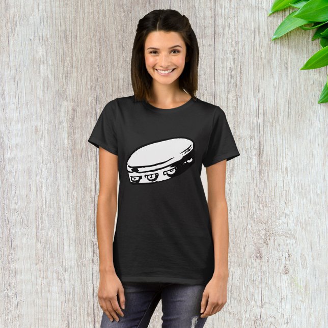 Tambourine Illustration Womens T-Shirt (Skapare uppladdad)