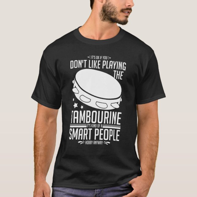 Tambourine Instrument Drum Player Music Beginner L T Shirt (Framsida)