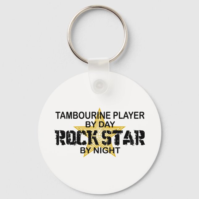 Tambourine Rockstjärna efter natt Nyckelring (Framsida)
