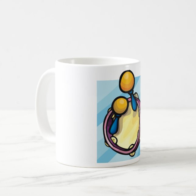 Tamburin och maracas kaffemugg (Framsida vänster)