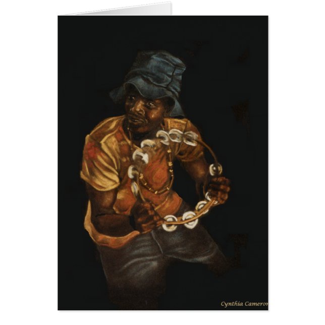 Tamburinman Hälsningskort (Framsidan)