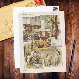 Tame Farm Animal Collection Ephemeral Vykort