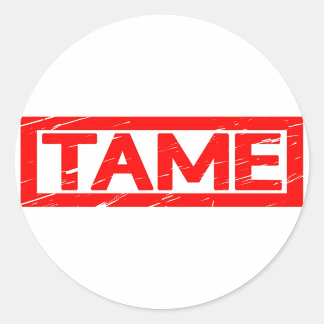 Tame Frimärke Runt Klistermärke (Framsida)