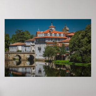 Tamegas flodpark, chaves stad, portugal poster