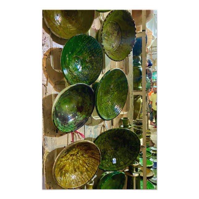 Tamegroute Pottery - Marrakech, Marocko Fototryck (Framsidan)