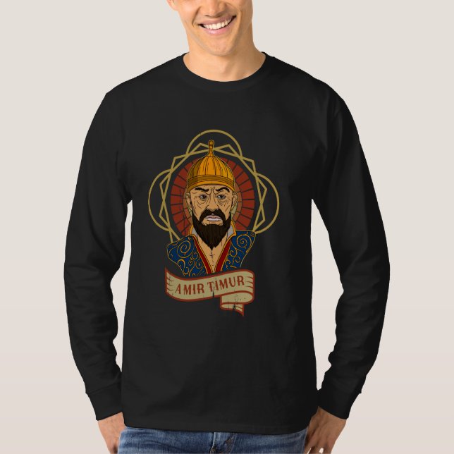 Tamerlane Mongol, det gamla Afghanistan Mongoliska T Shirt (Framsida)
