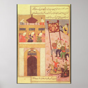 Tamerlane som belägrar Urganj Poster