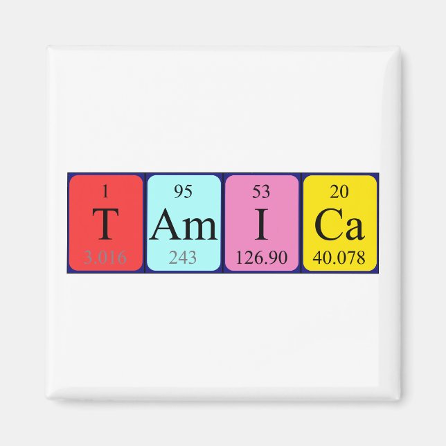 Tamica Periodisk magnet bord namn (Framsidan)